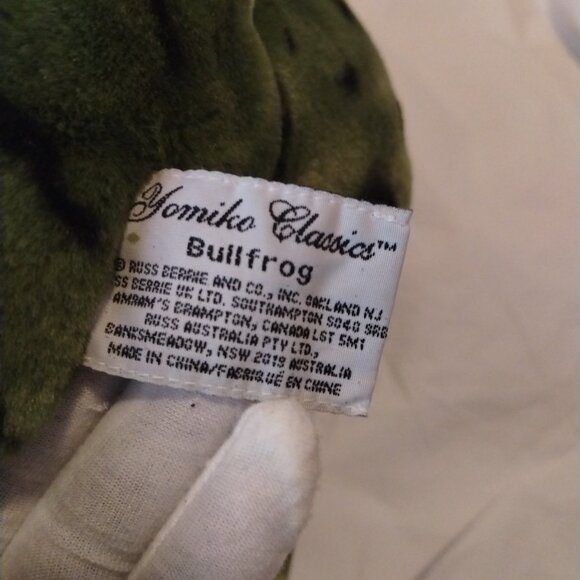 Yomiko Classics Bullfrog Plush Doll Green Large Frog Cuddly Stuffed Animal Toy 1 - Picture 5 of 5